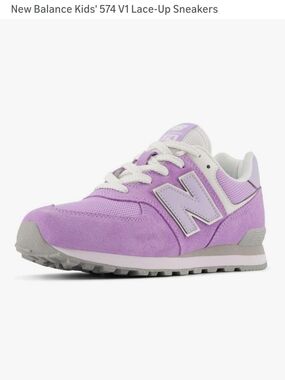 New Balance Lavender 574 V1 Retro Sneaker Big Kids 5.5/Womens 7